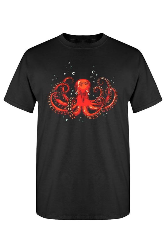 Red Squid T-Shirt Men -Image by Shutterstock, Male x-Large