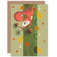 thumbnail image 1 of Red Squirrel Acorn Tree Greetings Card Plus Envelope Blank inside, 1 of 3