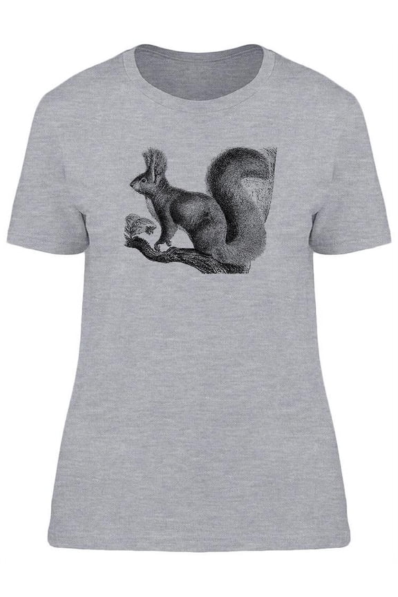 Red Squirrel Vintage Design T-Shirt Women -Image by Shutterstock, Female Medium
