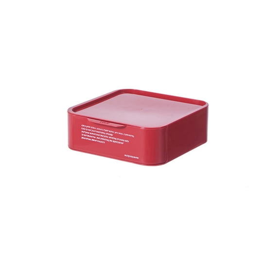 Red Stackable Drawer Type Storage Box, Multi-Purpose Desktop Drawer Organizer for Sundries and Office Supplies