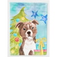 thumbnail image 1 of Red Staffie Bull Terrier Christmas Flag - Garden Size, 1 of 1