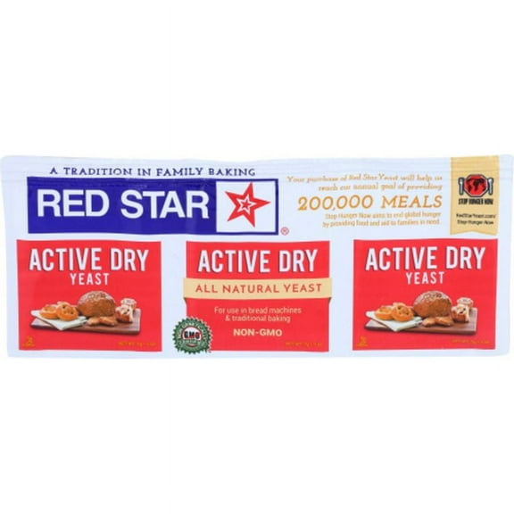 Red Star Active Dry Yeast 0.25 oz 3ea Pack of 2