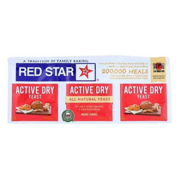 Red Star Active Dry Yeast Envelopes 3 Pack 0.75 oz (Pack Of 18)