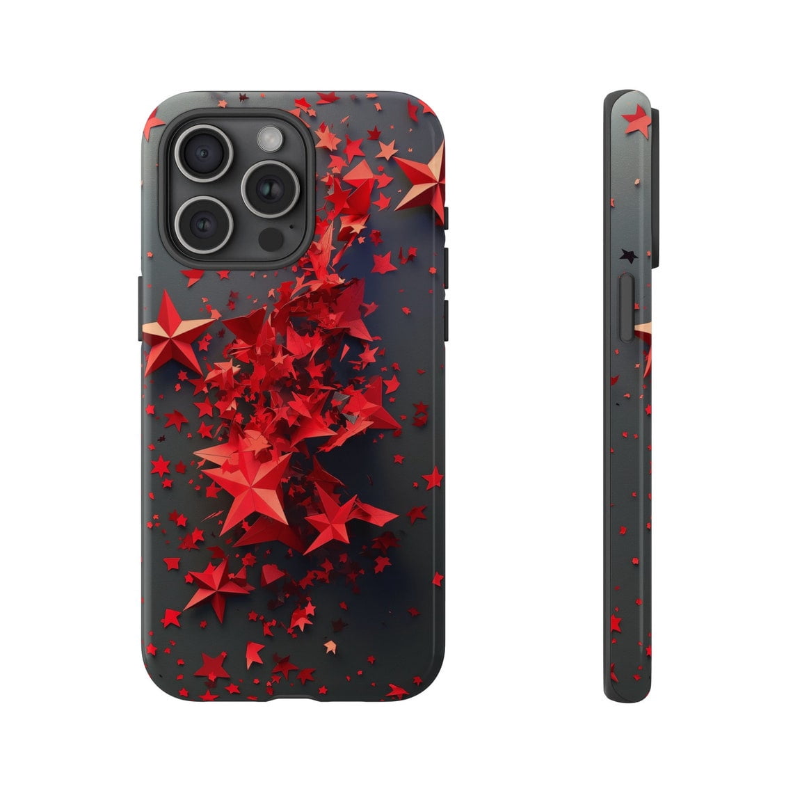 Red Star Burst Paper Cut Abstract Fold Graphic Art Case with iPhone 17 ...