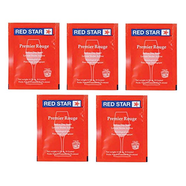 Red Star Premier Rouge Wine Yeast Pack of 5 North Mountain Supply