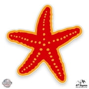 Red Starfish - 3" Vinyl Sticker - For Car Laptop I-Pad Phone Helmet Hard Hat - Waterproof Decal