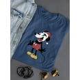 thumbnail image 1 of Red Steamboat Willie Design T-shirt Color Women's -SmartPrintsInk Designs, 1 of 4
