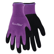 Red Steer 1151 Purple/Black Eco-Fiber Bamboo Womens Gloves, Foam Latex Palm, Knit Liner, Snug-Fit Wrist, Size Large, Sold by Pair
