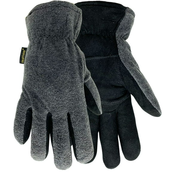 Red Steer 150-XXL Heatsaver Thermal Lined Premium Black Suede Deerskin Leather Driver Glove [PRICE is per PAIR] Size XXL