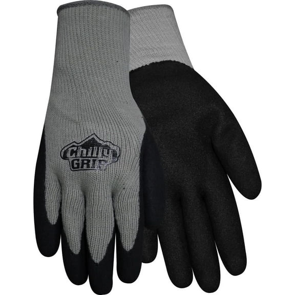 Red Steer 318-M Chilly Grip Work & General Purpose Glove, Grey and Black [Price is per Pair] Size Medium