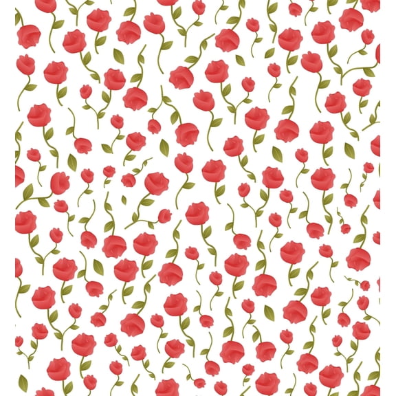 TNCT Red Stemmed Rose Pattern Edible Image Chocolate Transfer Sheet, Multicolor