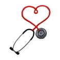 thumbnail image 1 of Red Stethoscope - Medical/Heart - Iron on Applique/Embroidered Patch, 1 of 2