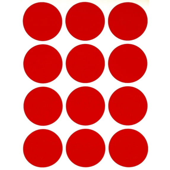 Red Sticker Dots Labels for Moving Boxes 1.5 inch 38mm - 60 Pack by Royal Green