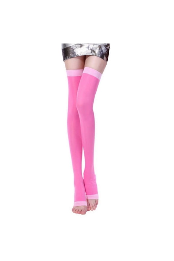 Red Stockings Sleep Leg Sculpting Slim Leg Socks Open Toe Sculpting Over The Knee Pressure Tights