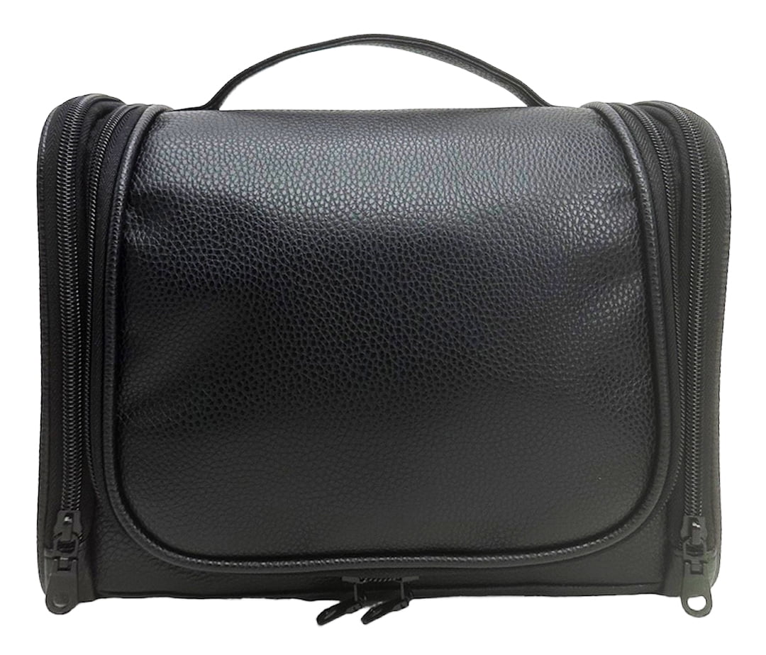 Red Stone Beauty,  2 Piece Toiletry Bag, Unisex Travel Bag or Dopp Kit, Hanging Organizer, Black