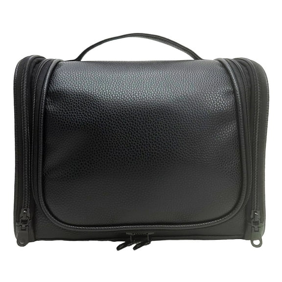 Red Stone Beauty, 2 Piece Toiletry Bag, Unisex Travel Bag or Dopp Kit, Hanging Organizer, Black