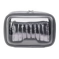 thumbnail interactive-video image 1 of Red Stone Beauty Makeup Bag for Women, Clear Cosmetic Bags or Travel Toiletry, Cute Makeup Bag with Clear Window & Cosmetic Purse Kit, 2 Pieces, 1 of 8