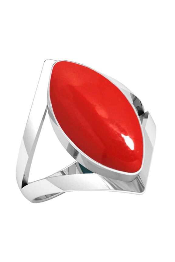 Red Stone Women Jewelry 925 Sterling Silver Ring