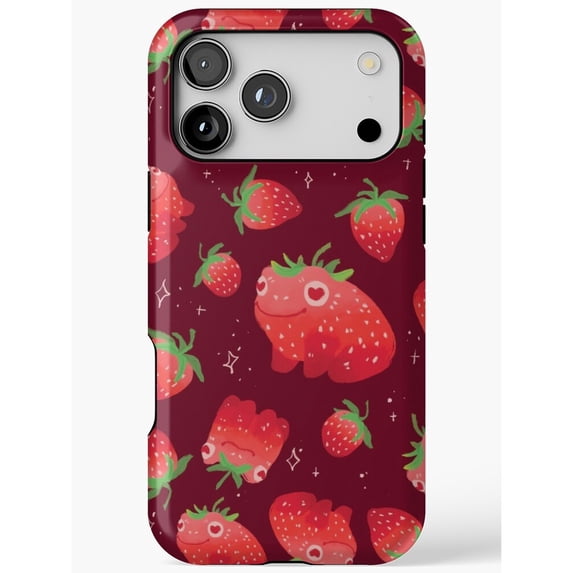 Phone For Delivery Red Strawberry Frog Tough Phone Case for Select Apple iPhone Models ...