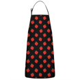 thumbnail image 1 of Red Strawberry Plants Black Pattern Apron-Garden Aprons for Women with Pockets-Cotton Linen Waterproof Kitchen Cooking Gardening Aprons Adjustable for Kitchen,Cooking,BBQ and Salon 33x27 Inch, 1 of 7