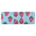 thumbnail image 1 of Red Strawberry Plants Blue Pattern Kitchen Rug Mat,Kitchen Runner Rugs Non Skid Washable,Decorative Kitchen Floor Mats for Kitchen,Sink,Laundry,17"x47.2", 1 of 7