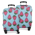 thumbnail image 1 of Red Strawberry Plants Blue Pattern Luggage Cover Fashion Suitcase Cover Baggage Covers Fit 25-28 Inch Luggage (Go Travel), 1 of 5