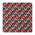 thumbnail image 1 of Red Strawberry Plants Flower Black Pattern Square Fitted Tablecloth with Elastic Edge,Square Table Cover,Washable Elastic Table Cover for Home Kitchen Party Decor 34"x34", 1 of 6