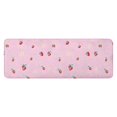 thumbnail image 1 of Red Strawberry Plants Flower Pink Pattern Kitchen Rug Mat,Kitchen Runner Rugs Non Skid Washable,Decorative Kitchen Floor Mats for Kitchen,Sink,Laundry,17"x47.2", 1 of 7