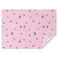 thumbnail image 1 of Red Strawberry Plants Flower Pink Pattern Rectangle Tablecloth 60"x84",Waterproof Polyester Rectangle Table Cloth, Wipeable Spillproof Polyester Tablecloth for Dining, Camping, Indoor and Outdoor, 1 of 5
