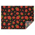 thumbnail image 1 of Red Strawberry Plants Fruit Black Rectangle Tablecloth 60"x84",Waterproof Polyester Rectangle Table Cloth, Wipeable Spillproof Polyester Tablecloth for Dining, Camping, Indoor and Outdoor, 1 of 5