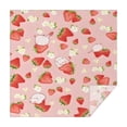 thumbnail image 1 of Red Strawberry Plants Fruit Cat Flower Pink Pattern Square Tablecloth,Waterproof Square Table Cover,Wipeable Spillproof Washable Table Cover for Home Kitchen Party Decor 60"x60"(152x152cm), 1 of 6