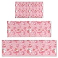 thumbnail image 1 of Red Strawberry Plants Fruit Cat Kitchen Rugs Sets Of 3,Kitchen Runner Rugs Non Skid Washable,Decorative Kitchen Floor Mats for Kitchen,Sink,Laundry,17"x30"+ 17"x47" + 17"x59", 1 of 6