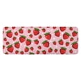 thumbnail image 1 of Red Strawberry Plants Fruit Dot Pink Pattern Kitchen Rug Mat,Kitchen Runner Rugs Non Skid Washable,Decorative Kitchen Floor Mats for Kitchen,Sink,Laundry,17"x47.2", 1 of 7