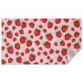 thumbnail image 1 of Red Strawberry Plants Fruit Dot Pink Pattern Rectangle Tablecloth 60"x102",Waterproof Polyester Rectangle Table Cloth, Wipeable Spillproof Polyester Tablecloth for Dining, Camping, Indoor and Outdoor, 1 of 6