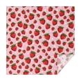 thumbnail image 1 of Red Strawberry Plants Fruit Dot Pink Pattern Square Tablecloth,Waterproof Square Table Cover,Wipeable Spillproof Washable Table Cover for Home Kitchen Party Decor 52"x52"(132x132cm), 1 of 6