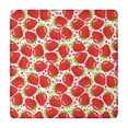 thumbnail image 1 of Red Strawberry Plants Fruit Dot Square Fitted Tablecloth with Elastic Edge,Square Table Cover,Washable Elastic Table Cover for Home Kitchen Party Decor 34"x34", 1 of 6