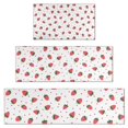thumbnail image 1 of Red Strawberry Plants Fruit Dot White Pattern Kitchen Rugs Sets Of 3,Kitchen Runner Rugs Non Skid Washable,Decorative Kitchen Floor Mats for Kitchen,Sink,Laundry,17"x30"+ 17"x47" + 17"x59", 1 of 6
