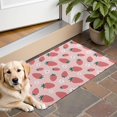 thumbnail image 1 of Red Strawberry Plants Fruit Flower Pink Pattern Door Rugs,Washable Non Slip Door Mats Indoor,Decorative Door Mats,Entry Mat Indoor for Entrance,Bedroom,Kitchen,Bathroom,16"x24", 1 of 6
