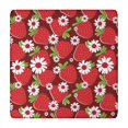 thumbnail image 1 of Red Strawberry Plants Fruit Flower Square Fitted Tablecloth with Elastic Edge,Square Table Cover,Washable Elastic Table Cover for Home Kitchen Party Decor 34"x34", 1 of 6