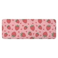 thumbnail image 1 of Red Strawberry Plants Fruit Heart Pink Pattern Kitchen Rug Mat,Kitchen Runner Rugs Non Skid Washable,Decorative Kitchen Floor Mats for Kitchen,Sink,Laundry,17"x47.2", 1 of 7
