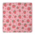 thumbnail image 1 of Red Strawberry Plants Fruit Heart Pink Pattern Square Fitted Tablecloth with Elastic Edge,Square Table Cover,Washable Elastic Table Cover for Home Kitchen Party Decor 34"x34", 1 of 6