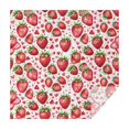 thumbnail image 1 of Red Strawberry Plants Fruit Heart Square Tablecloth,Waterproof Square Table Cover,Wipeable Spillproof Washable Table Cover for Home Kitchen Party Decor 60"x60"(152x152cm), 1 of 6