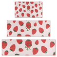 thumbnail image 1 of Red Strawberry Plants Fruit Kitchen Rugs Sets Of 3,Kitchen Runner Rugs Non Skid Washable,Decorative Kitchen Floor Mats for Kitchen,Sink,Laundry,17"x30"+ 17"x47" + 17"x59", 1 of 6
