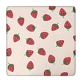 thumbnail image 1 of Red Strawberry Plants Fruit Light Pink Pattern Square Fitted Tablecloth with Elastic Edge,Square Table Cover,Washable Elastic Table Cover for Home Kitchen Party Decor 34"x34", 1 of 6