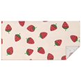 thumbnail image 1 of Red Strawberry Plants Fruit Light Pink Rectangle Tablecloth 60"x120",Waterproof Polyester Rectangle Table Cloth, Wipeable Spillproof Polyester Tablecloth for Dining, Camping, Indoor and Outdoor, 1 of 6