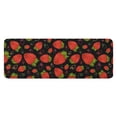 thumbnail image 1 of Red Strawberry Plants Fruit Pattern Black Pattern Kitchen Rug Mat,Kitchen Runner Rugs Non Skid Washable,Decorative Kitchen Floor Mats for Kitchen,Sink,Laundry,17"x47.2", 1 of 7