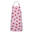 thumbnail image 1 of Red Strawberry Plants Fruit Pink Pattern Apron-Garden Aprons for Women with Pockets-Cotton Linen Waterproof Kitchen Cooking Gardening Aprons Adjustable for Kitchen,Cooking,BBQ and Salon 33x27 Inch, 1 of 7