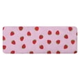 thumbnail image 1 of Red Strawberry Plants Fruit Pink Pattern Kitchen Rug Mat,Kitchen Runner Rugs Non Skid Washable,Decorative Kitchen Floor Mats for Kitchen,Sink,Laundry,17"x47.2", 1 of 7