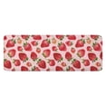 thumbnail image 1 of Red Strawberry Plants Fruit Pink Pattern Kitchen Rug Mat,Kitchen Runner Rugs Non Skid Washable,Decorative Kitchen Floor Mats for Kitchen,Sink,Laundry,17"x47.2", 1 of 7