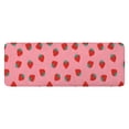 thumbnail image 1 of Red Strawberry Plants Fruit Pink Pattern Kitchen Rug Mat,Kitchen Runner Rugs Non Skid Washable,Decorative Kitchen Floor Mats for Kitchen,Sink,Laundry,17"x47.2", 1 of 7
